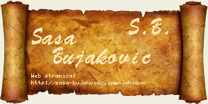 Saša Bujaković vizit kartica
